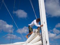 Martin and Ingrid were quite busy and very capable hosts manning the catamaran while serving snacks and drinks too!